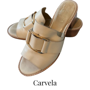 Carvela cream leather wedge with wood grain heel‎ - 9 - Nordstrom